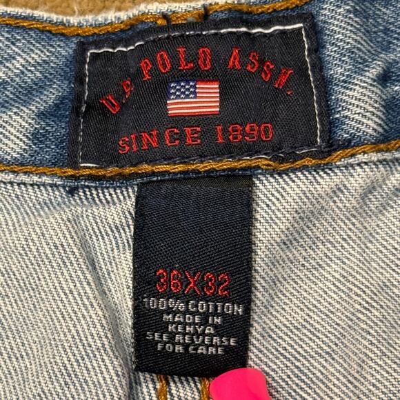 Vintage U S. Polo ASSN Jeans Mens Baggy 36x31 Y2K Medium Wash - Picture 3 of 9